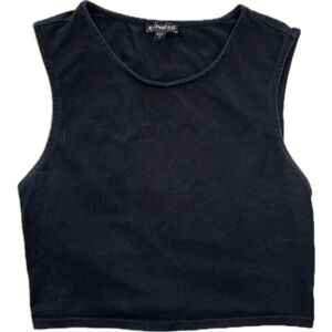 Black cropped tank top from Express